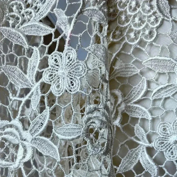 Miss Elliette Vintage Chiffon Lace Ivory Wedding Dress - Picture 11 of 14